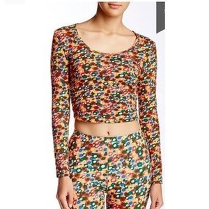Colorful Printed American Apparel Crop Top